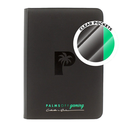 PALMS OFF - Collector's Series Top Loader Zip Black Binder - CLEAR